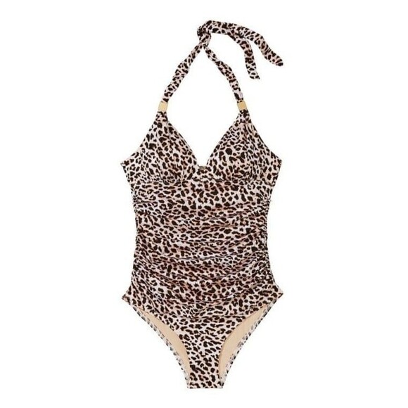 Victorias Secret swimsuit one piece leopard ruched S - Picture 5 of 8